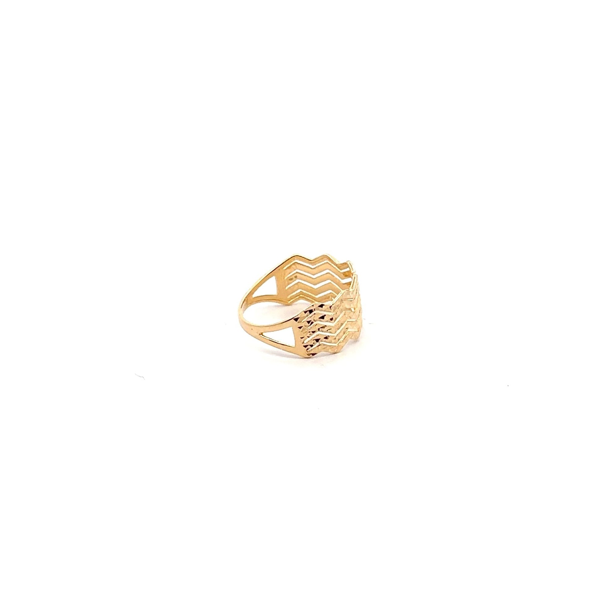 18K Gold Ring Wave Size 6 - Rafant