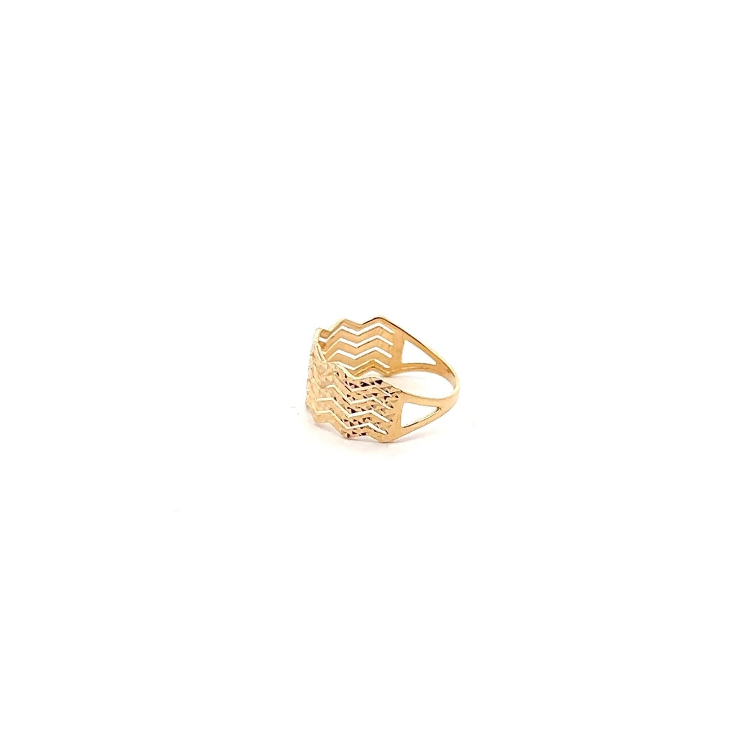 18K Gold Ring Wave Size 6 - Rafant