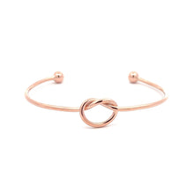 Load image into Gallery viewer, 925 Sterling Silver Cuff Bangle Bracelet Size 6.25 inches Center Knot
