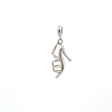 Load image into Gallery viewer, 925 Sterling Silver Charm High Heeled Shoes Sandals Pink Dangle  For Charm Bracelet Necklace
