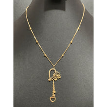 Load image into Gallery viewer, 18K Gold Necklace 17.75 inches Heart Charm 3.23 grams
