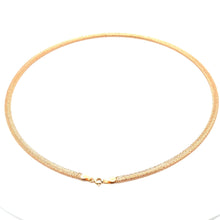 Load image into Gallery viewer, 18K Gold Necklace Omega Mesh 14 inches
