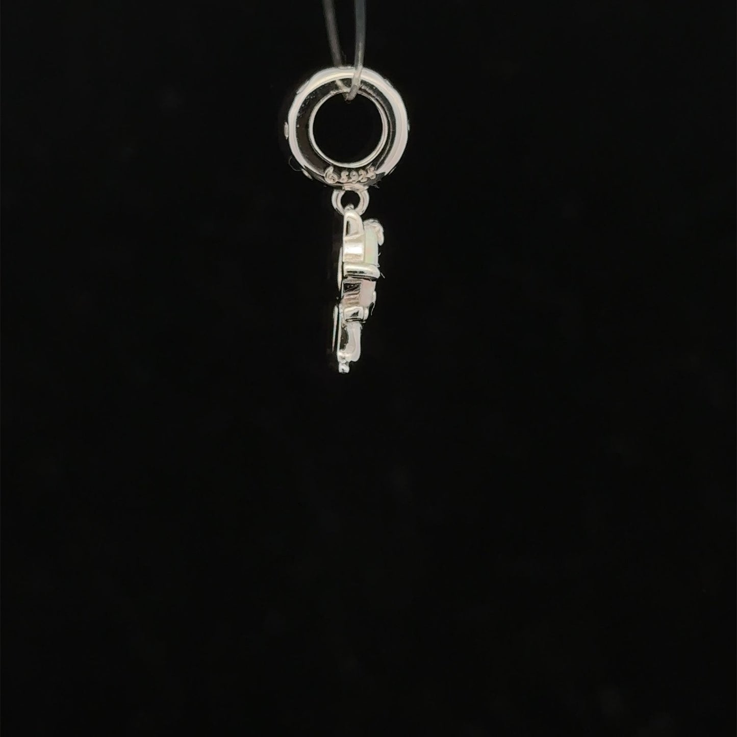 925 Sterling Silver Charm Bead Animal Cat Hanging - Rafant
