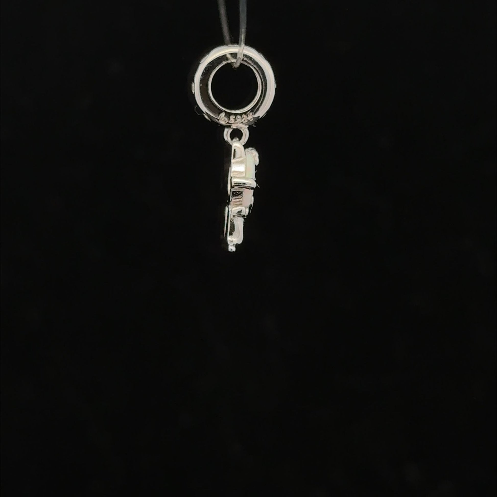 925 Sterling Silver Charm Bead Animal Cat Hanging - Rafant