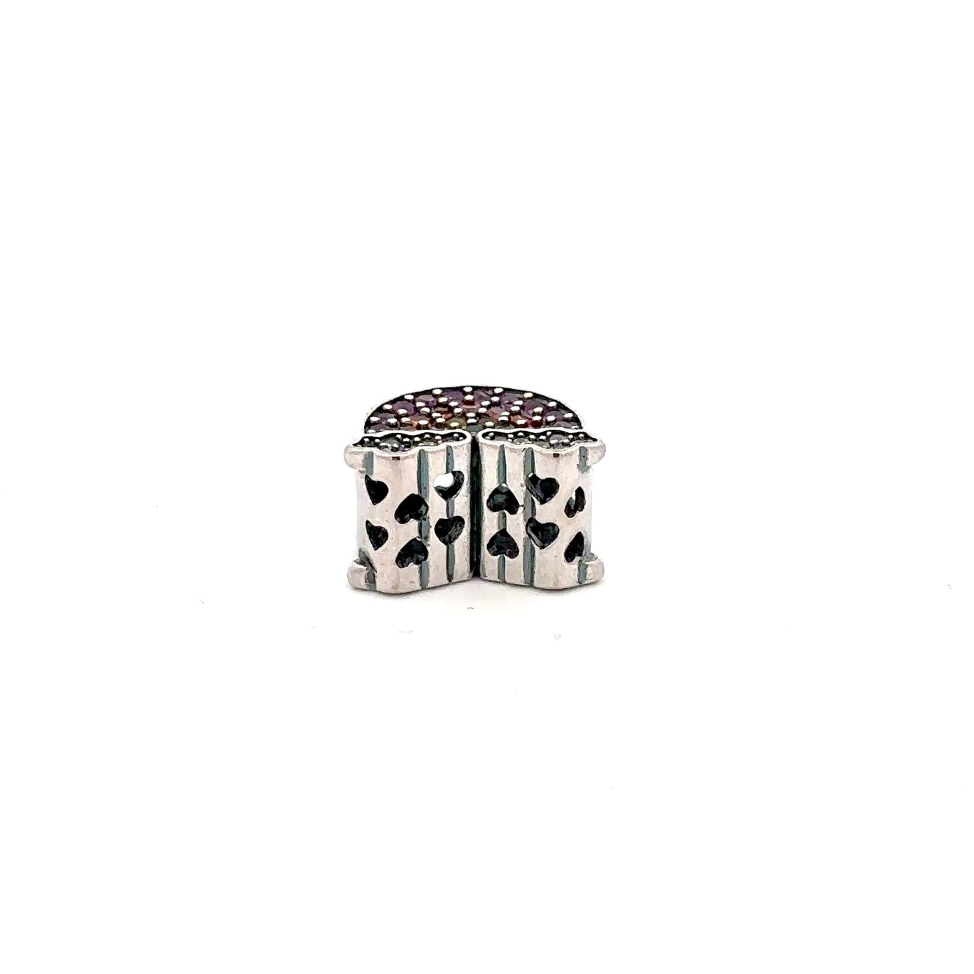 925 Sterling Silver Charm Bead For Necklace Bracelet Multicolor Rhinestones - Rafant