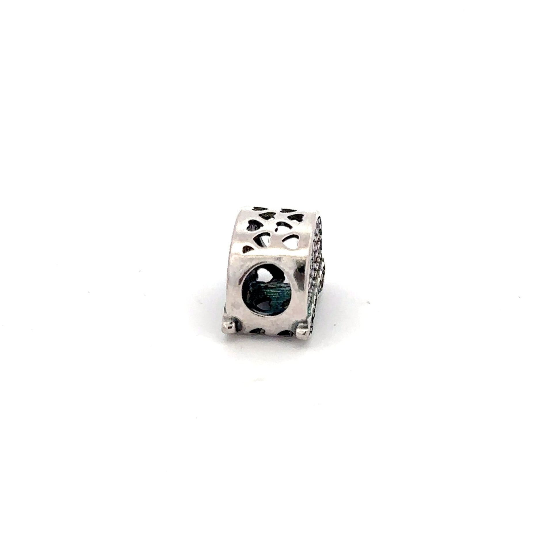 925 Sterling Silver Charm Bead For Necklace Bracelet Multicolor Rhinestones - Rafant