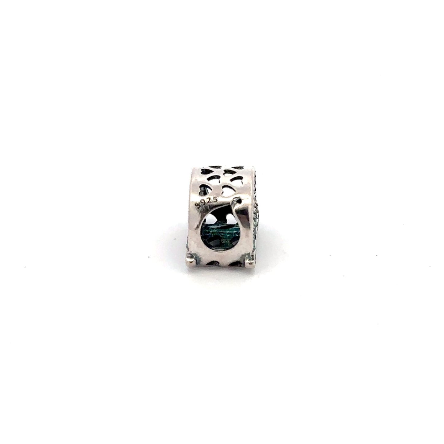 925 Sterling Silver Charm Bead For Necklace Bracelet Multicolor Rhinestones - Rafant