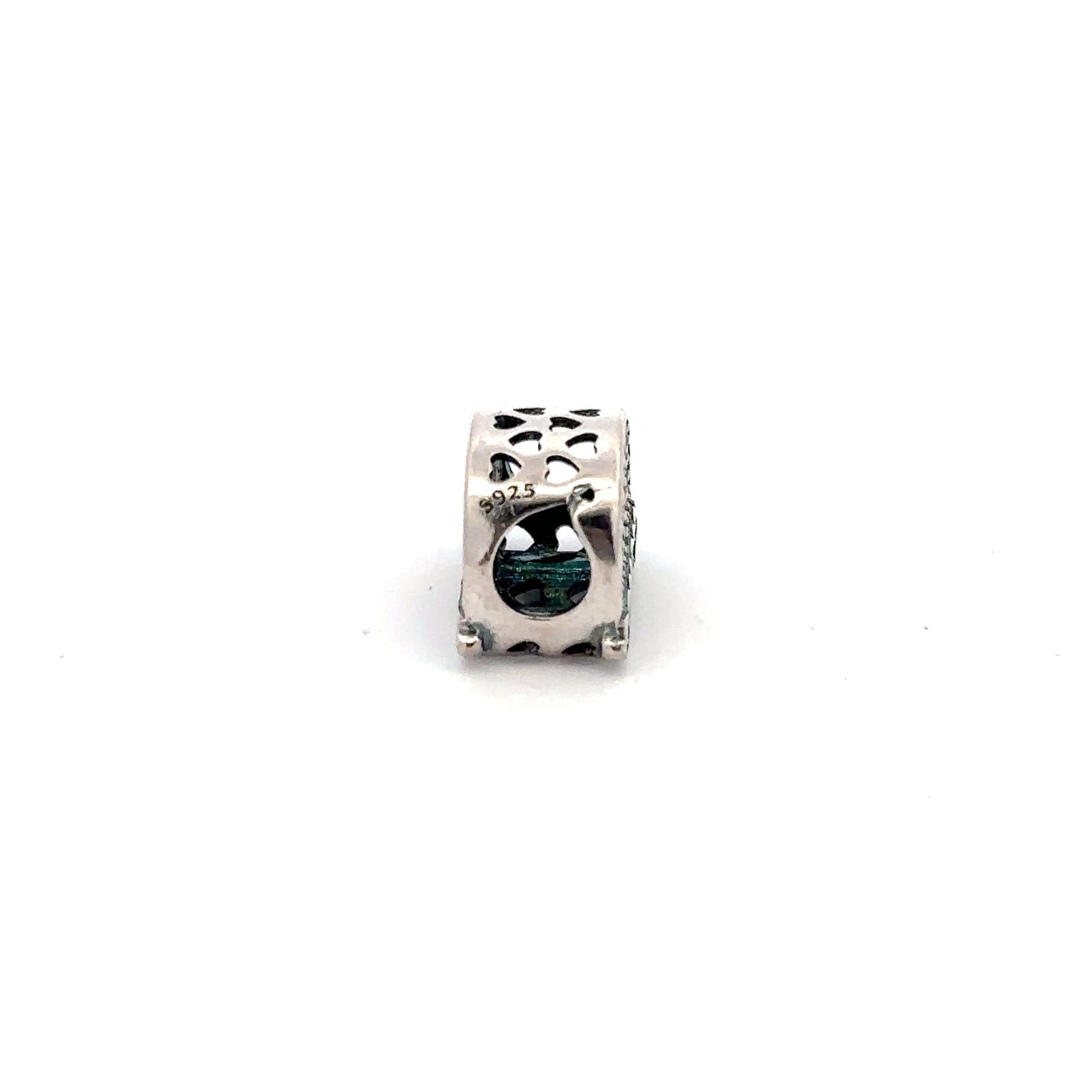 925 Sterling Silver Charm Bead For Necklace Bracelet Multicolor Rhinestones - Rafant