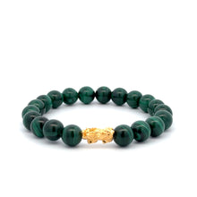 Load image into Gallery viewer, 18K Gold Pixiu Piyao Bracelet Natural Gemstones 8-10mm Birthstones Wealth Bracelet - Rafant
