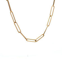 Load image into Gallery viewer, 18K Gold Necklace Chain Paperclips 20 inches 4.83 grams
