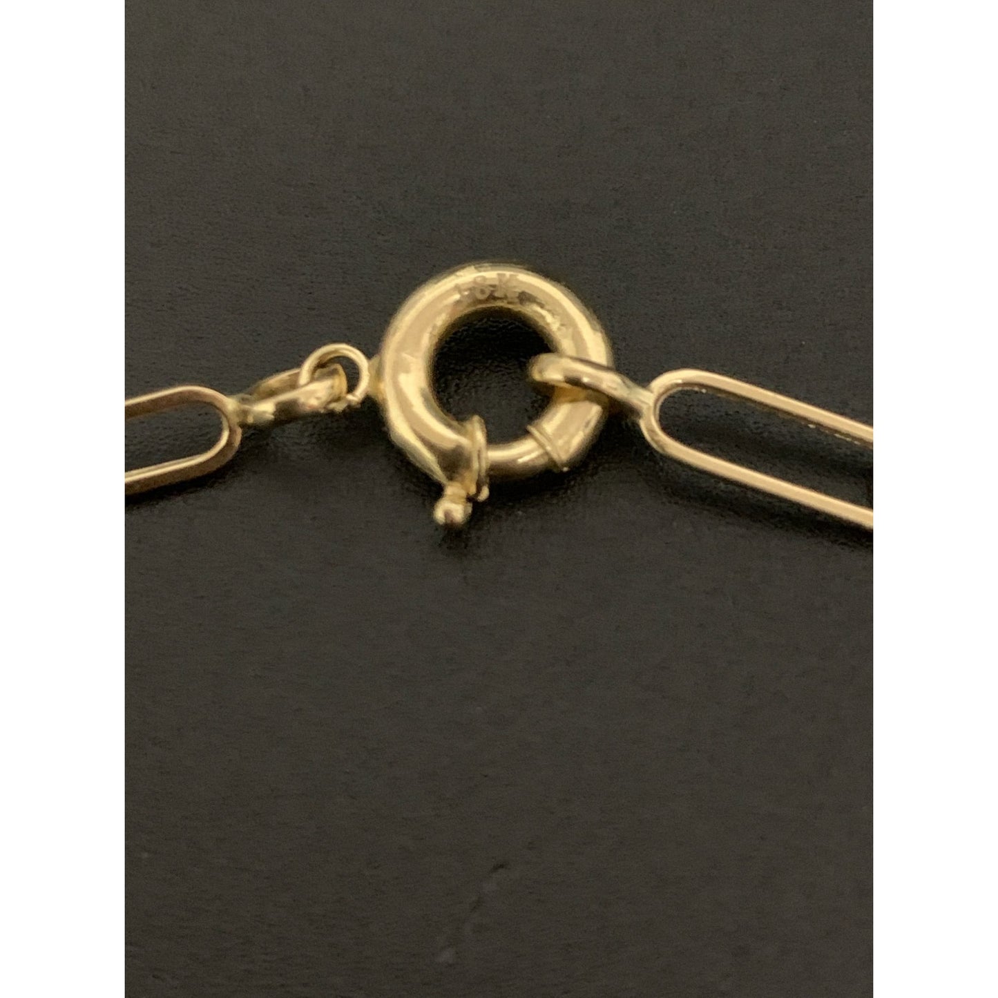 18K Gold Necklace Chain Paperclips 20 inches 4.83 grams - Rafant