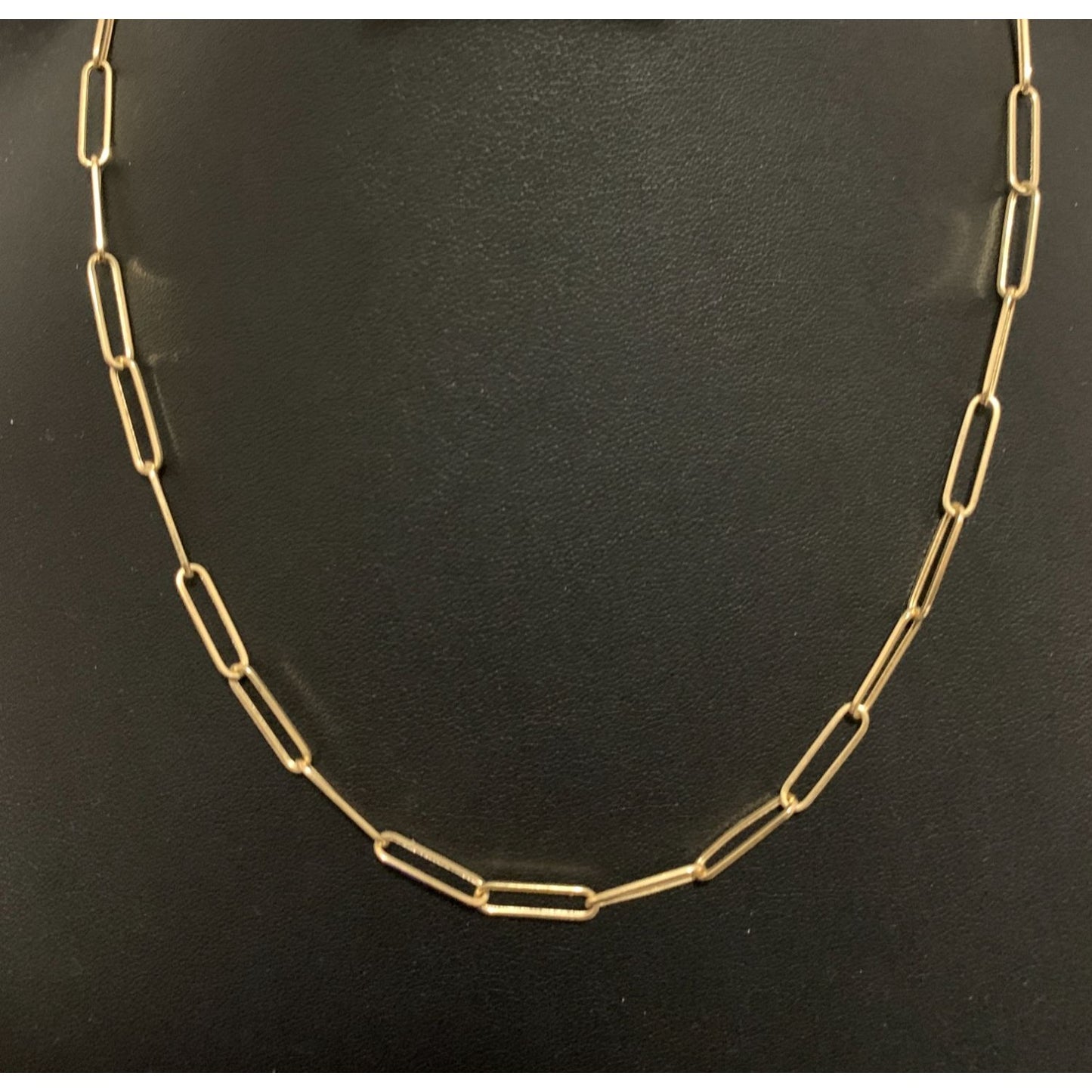 18K Gold Necklace Chain Paperclips 20 inches 4.83 grams - Rafant