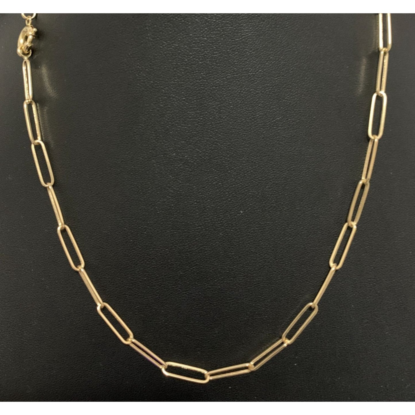 18K Gold Necklace Chain Paperclips 20 inches 4.83 grams - Rafant
