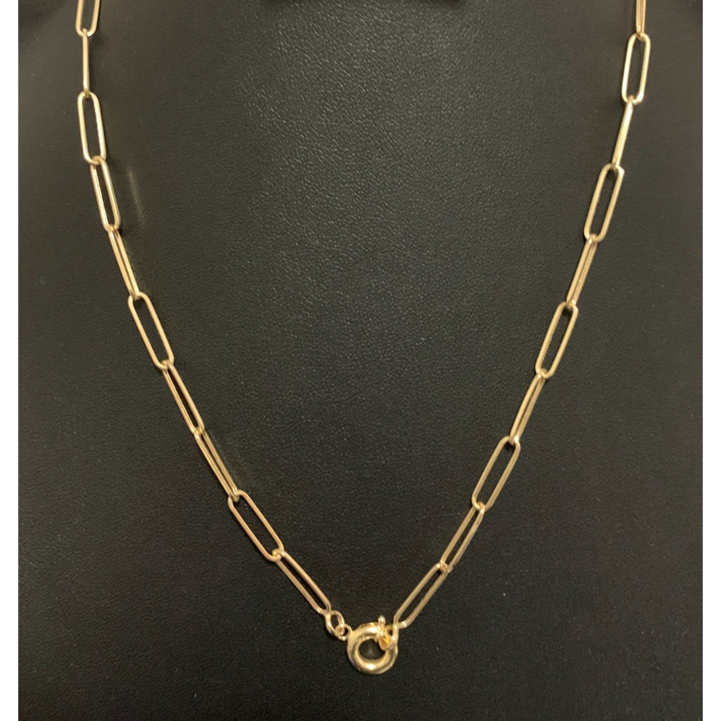 18K Gold Necklace Chain Paperclips 20 inches 4.83 grams - Rafant