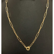 Load image into Gallery viewer, 18K Gold Necklace Chain Paperclips 20 inches 4.83 grams
