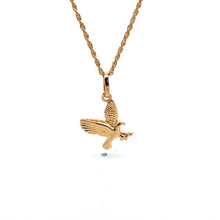Load image into Gallery viewer, 18K Gold Necklace Chain 18 inches Twisted Eagle Bird Pendant 1.72 grams - Rafant
