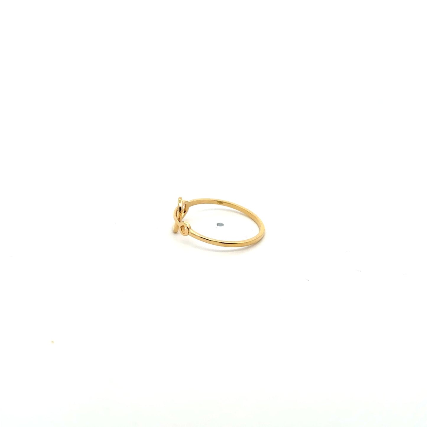 18K Gold Ring Heart Key 1.27 grams Size 7 - Rafant