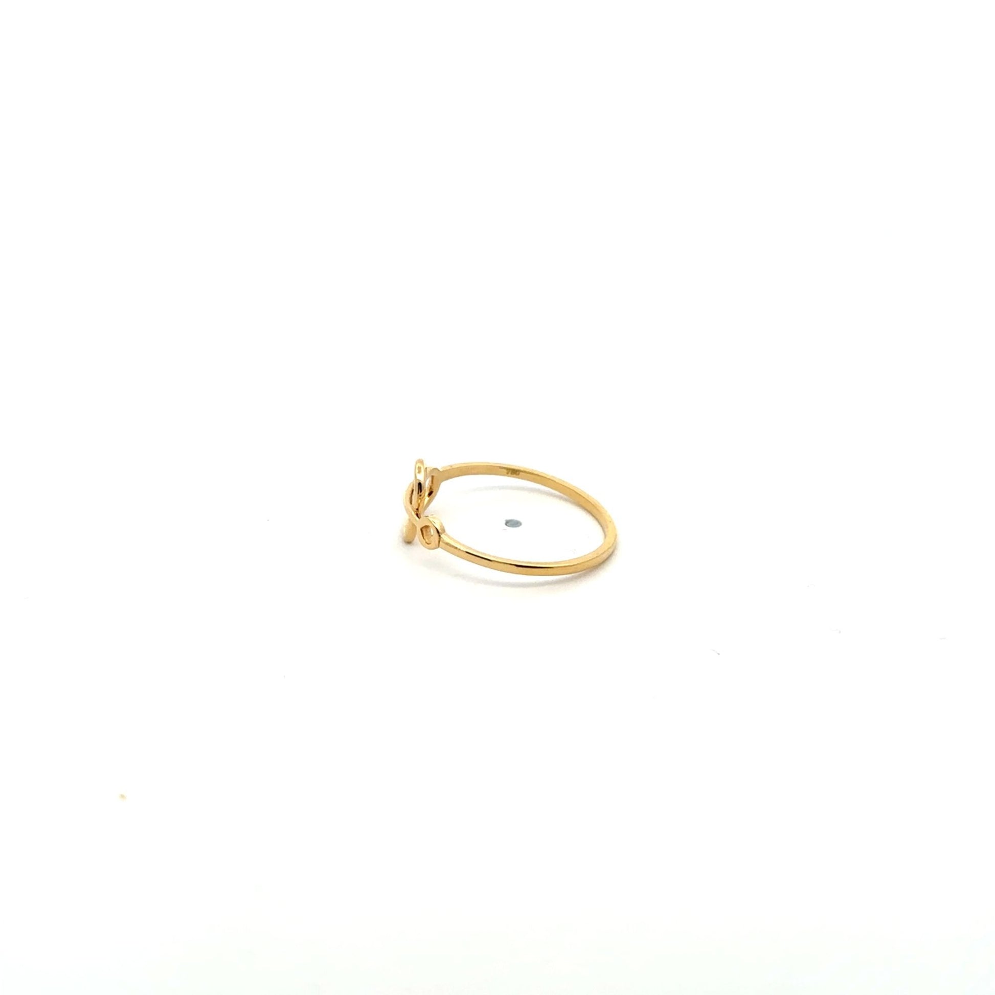 18K Gold Ring Heart Key 1.27 grams Size 7 - Rafant