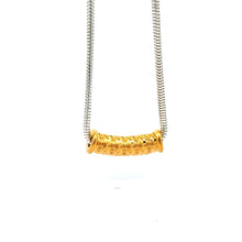 Load image into Gallery viewer, 925 Sterling Silver Add-a-Bead Chain with 18k Solid Gold Tube Accent, Customizable Minimalist Bracelet Interchangeable Design
