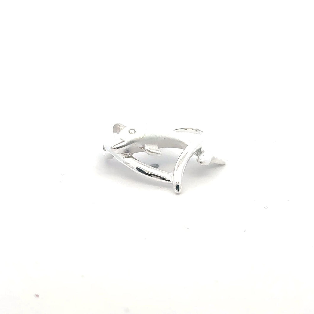 925 Sterling Silver Pendant Heart Dolphin - Rafant