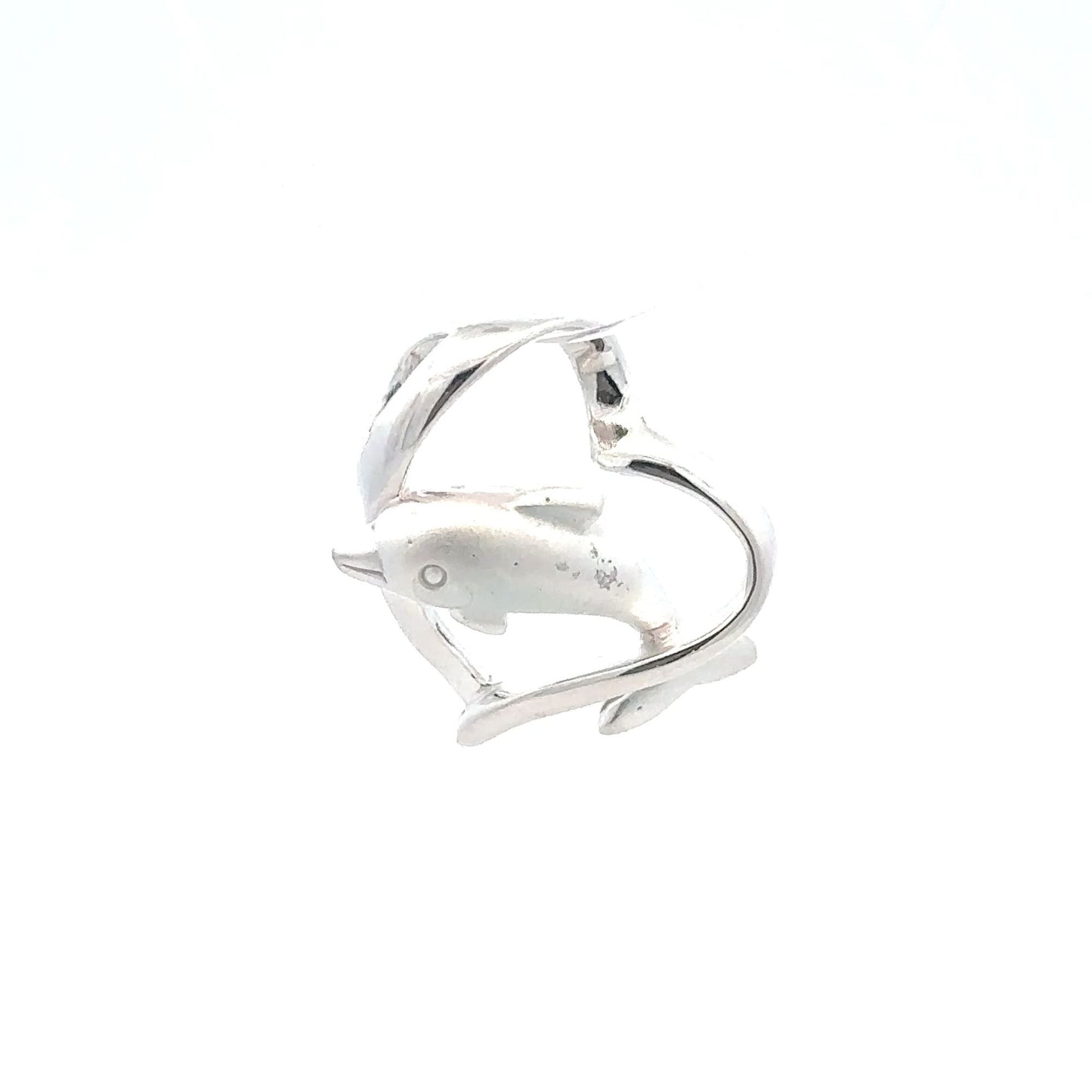 925 Sterling Silver Pendant Heart Dolphin - Rafant