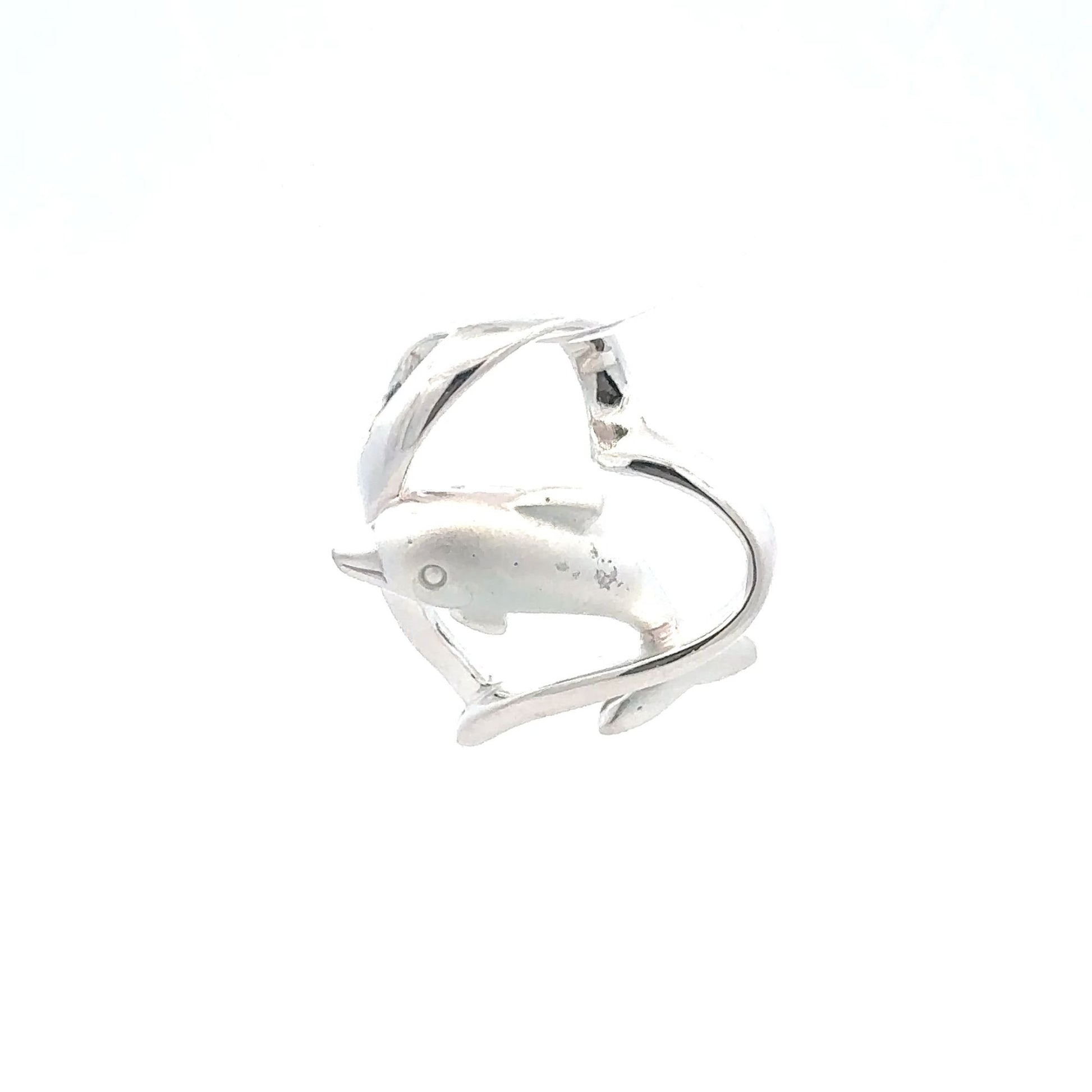 925 Sterling Silver Pendant Heart Dolphin - Rafant