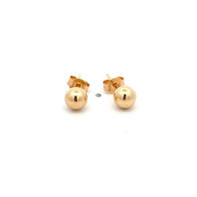 Load image into Gallery viewer, 18K Gold Earrings Stud Balls Polished Small - Rafant
