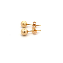Load image into Gallery viewer, 18K Gold Earrings Stud Balls Polished Small - Rafant
