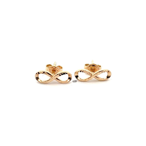 18K Gold Earrings Infinity 1.46 grams Small - Rafant