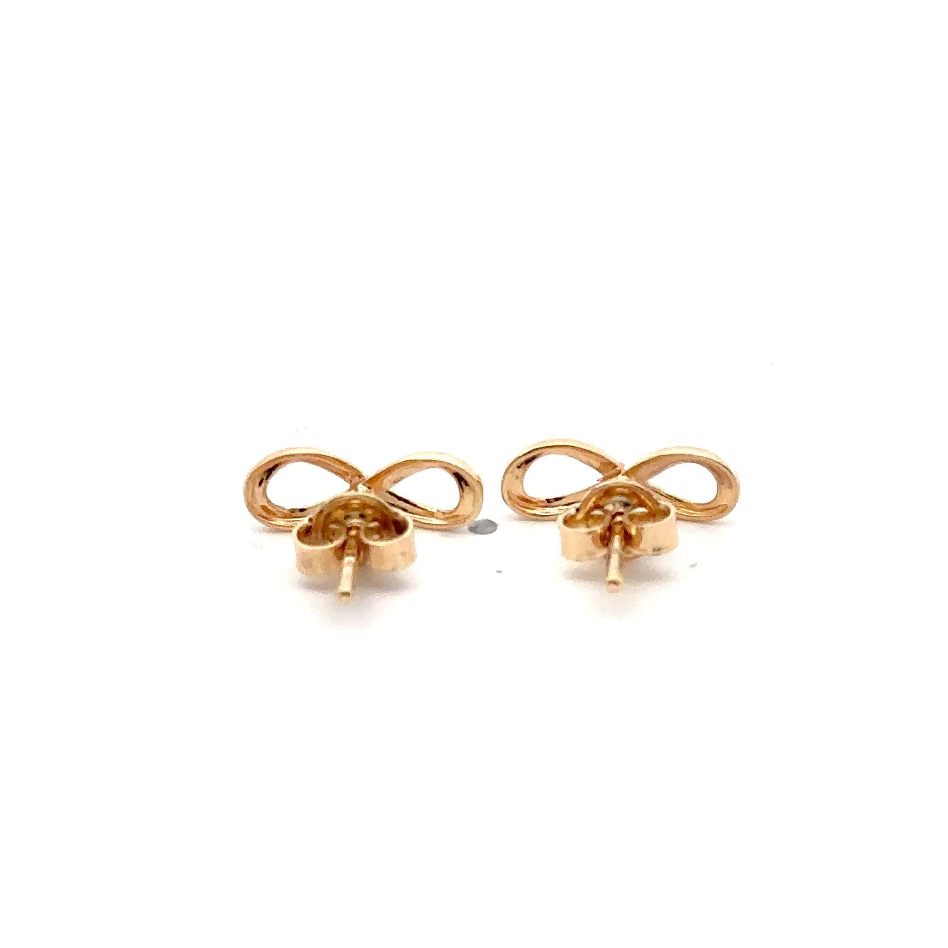 18K Gold Earrings Infinity 1.46 grams Small - Rafant