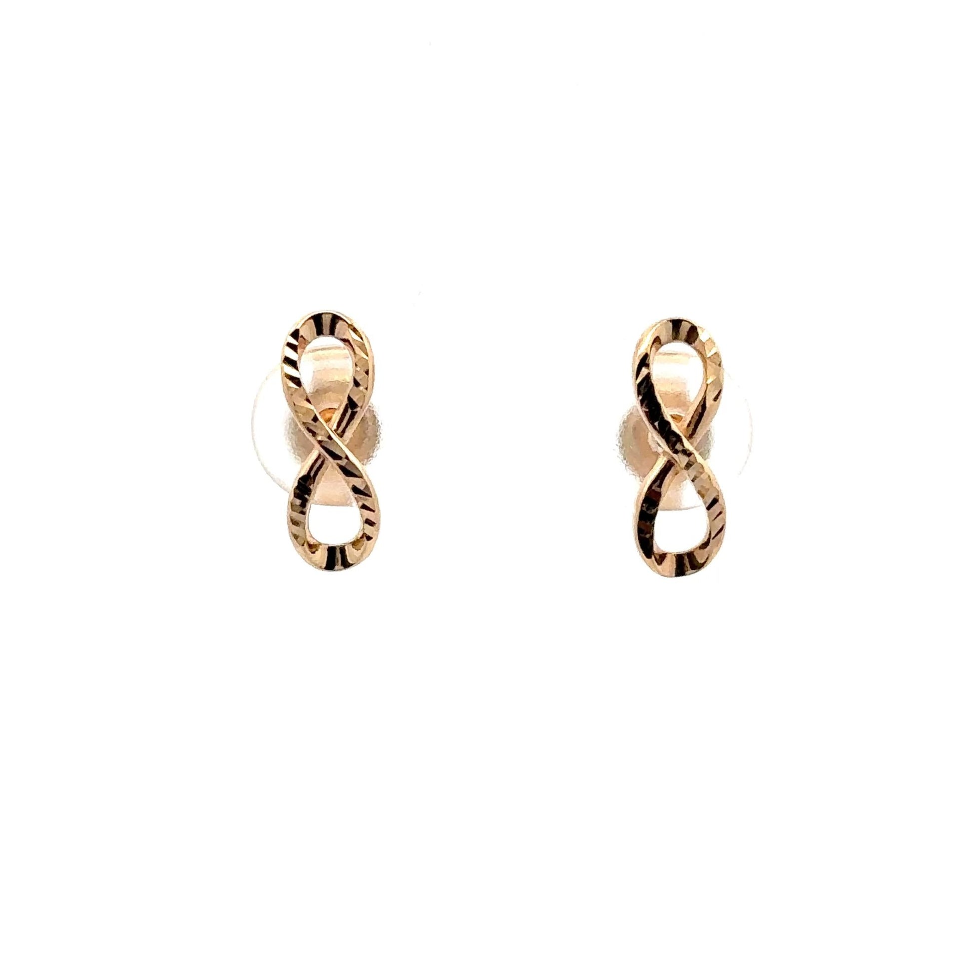 18K Gold Earrings Infinity 1.46 grams Small - Rafant