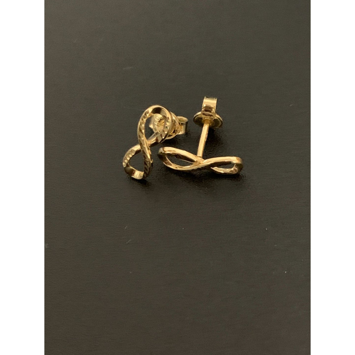 18K Gold Earrings Infinity 1.46 grams Small - Rafant