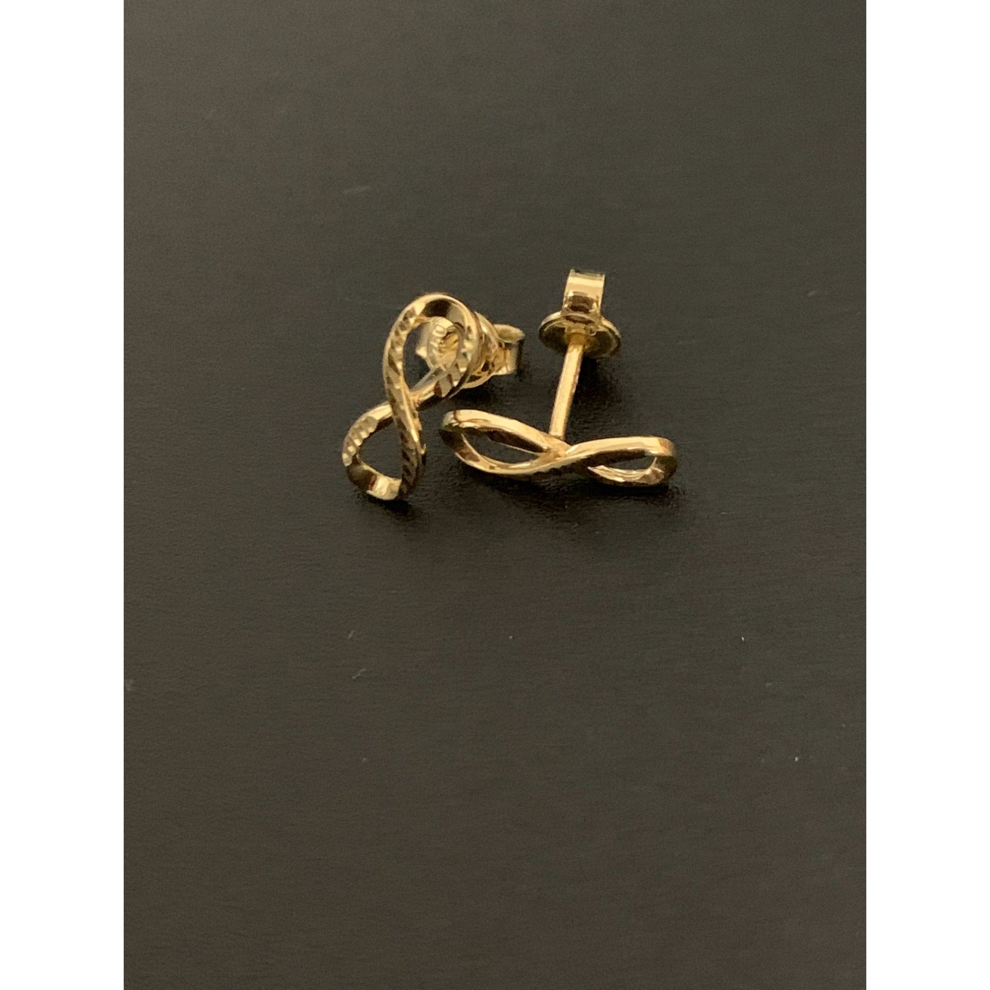 18K Gold Earrings Infinity 1.46 grams Small - Rafant
