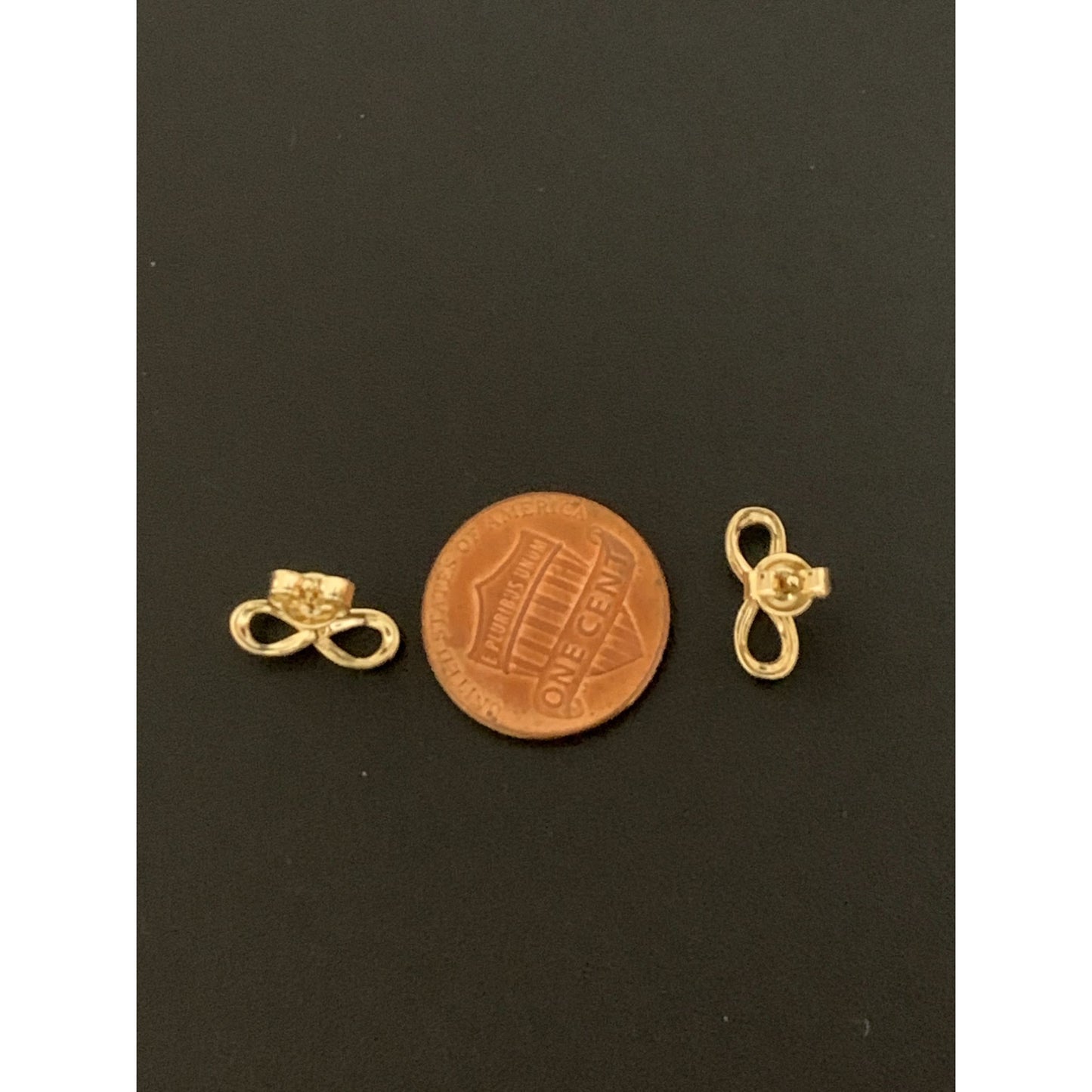 18K Gold Earrings Infinity 1.46 grams Small - Rafant