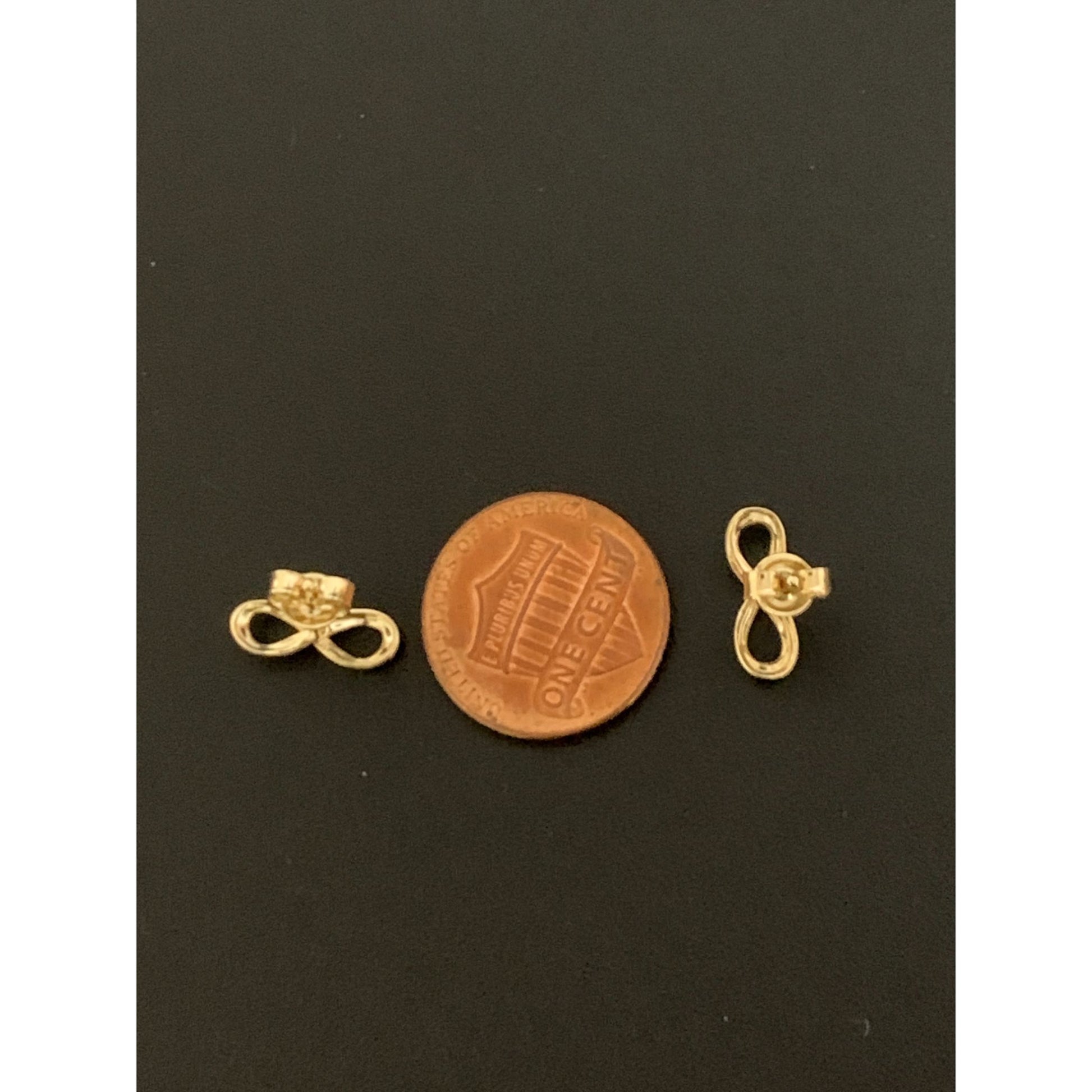 18K Gold Earrings Infinity 1.46 grams Small - Rafant