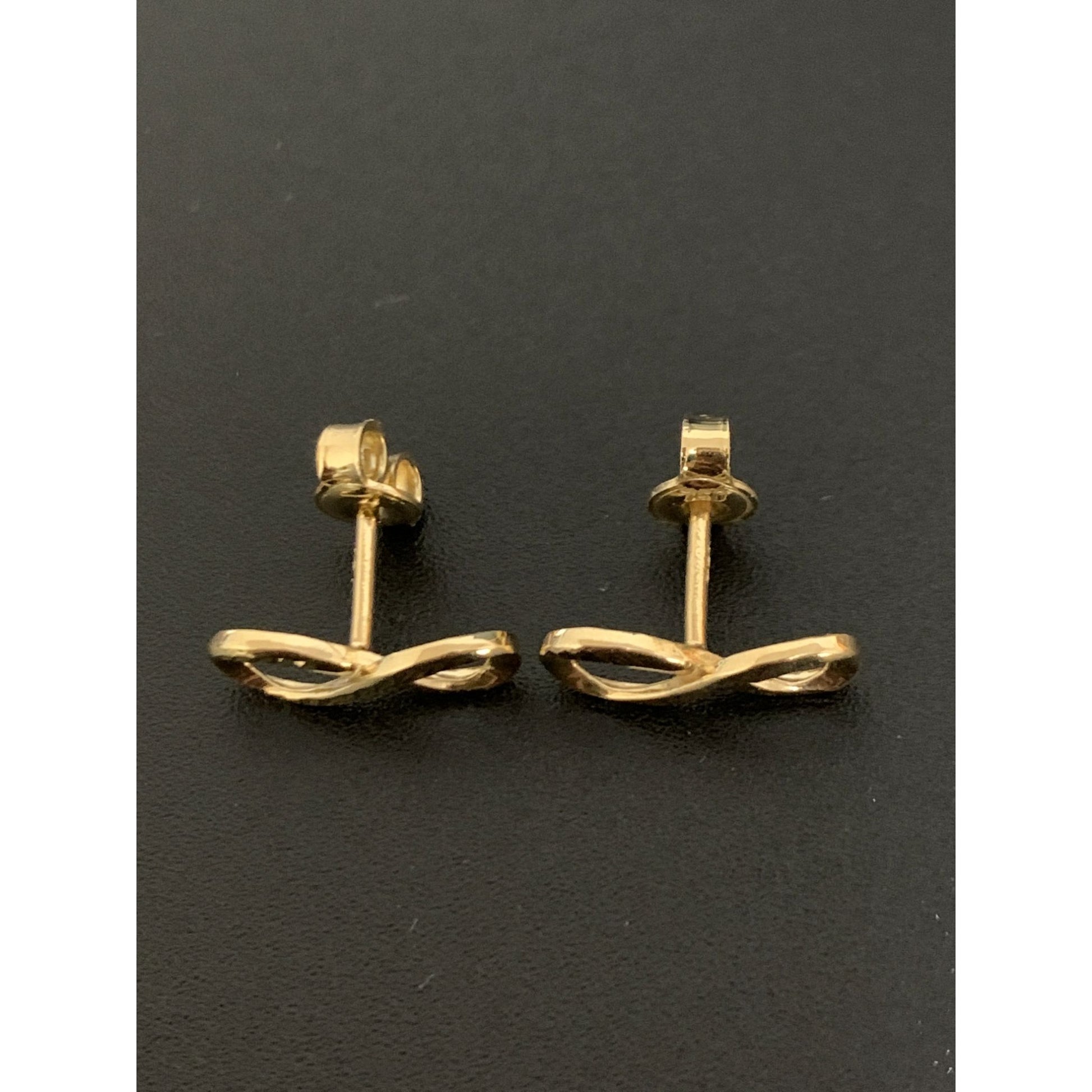 18K Gold Earrings Infinity 1.46 grams Small - Rafant