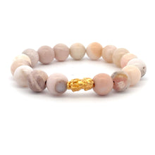 Load image into Gallery viewer, 18K Gold Pixiu Piyao Bracelet Natural Gemstones 8-10mm Birthstones Wealth Bracelet - Rafant
