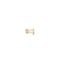 Load image into Gallery viewer, 14K Gold Stud Earrings Lightning Bolt Screw Back Type Very Tiny
