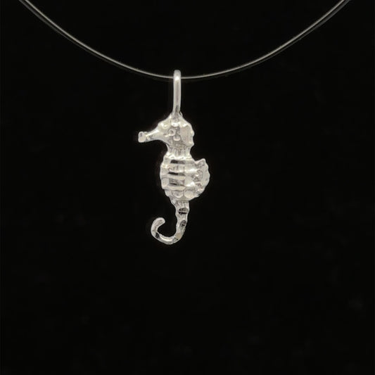 925 Sterling Silver Pendant Charm Seahorse - Rafant