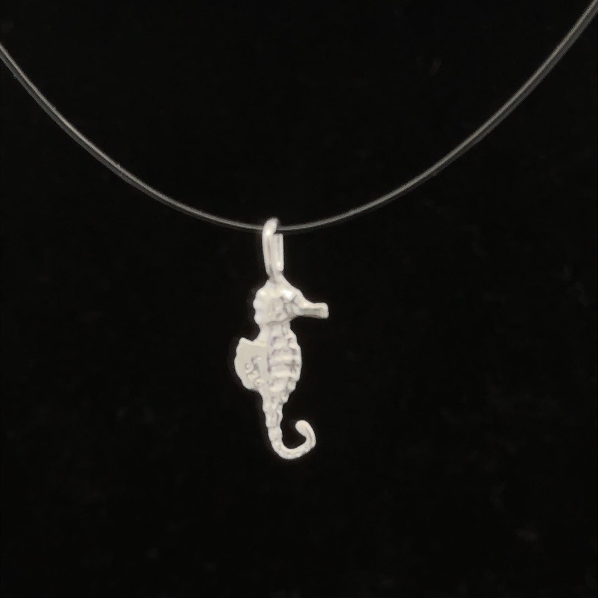 925 Sterling Silver Pendant Charm Seahorse - Rafant