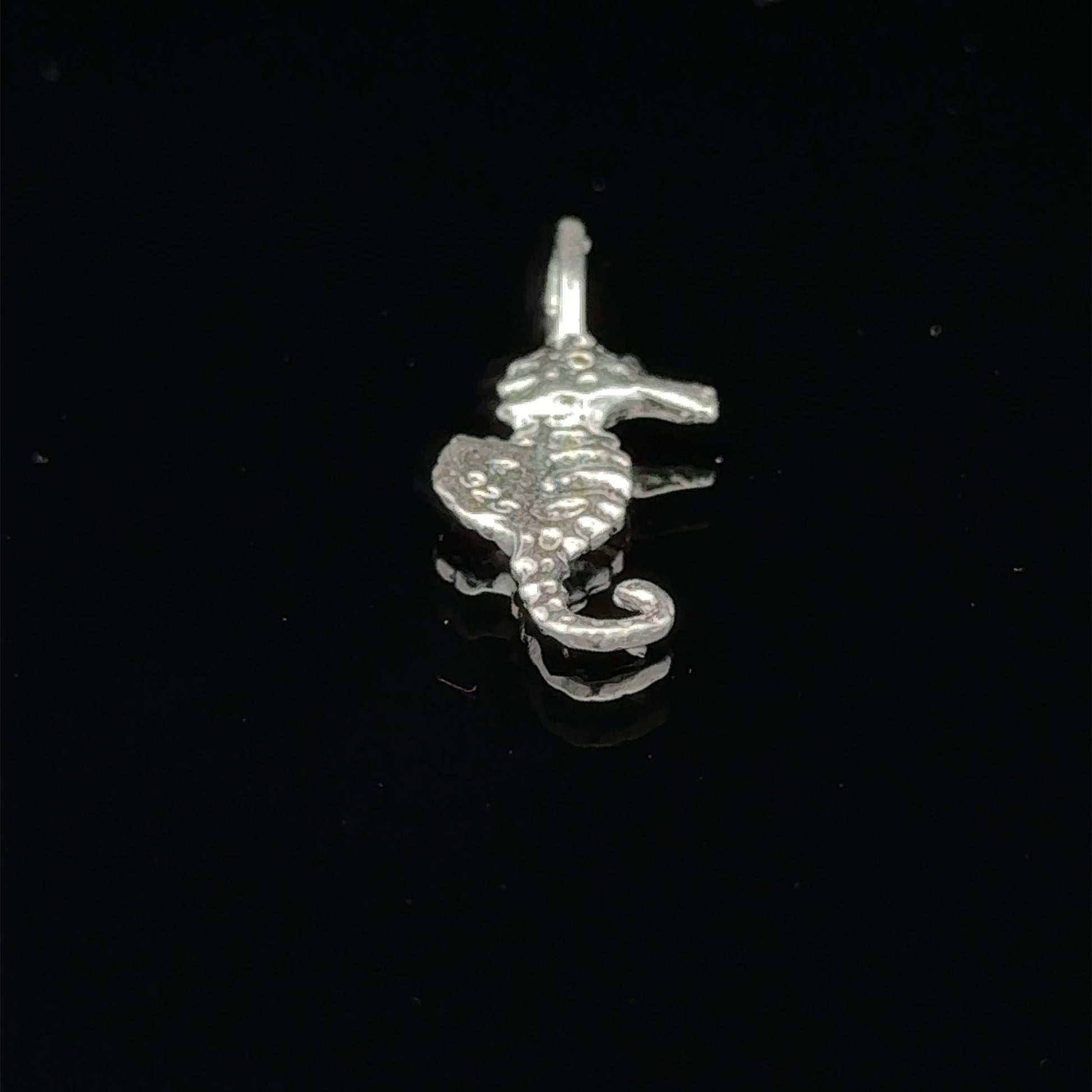 925 Sterling Silver Pendant Charm Seahorse - Rafant