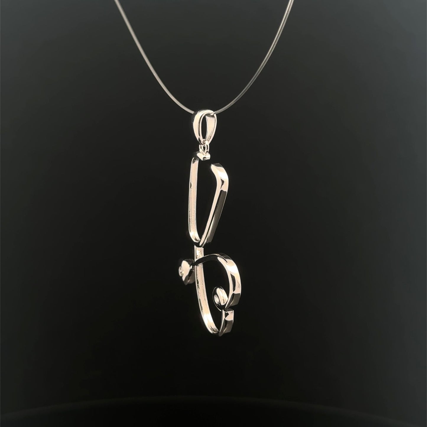 925 Sterling Silver Pendant Stethoscope - Rafant