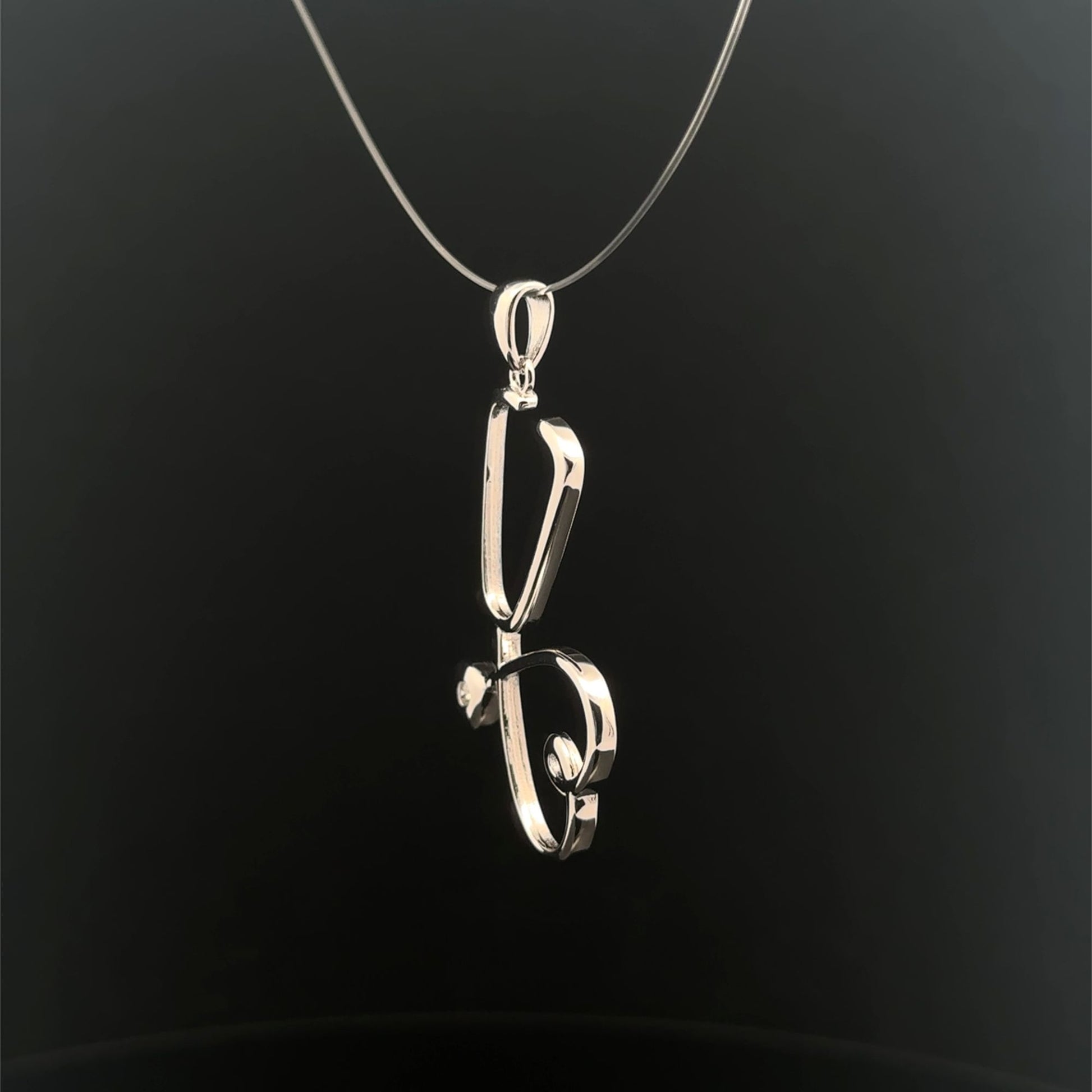 925 Sterling Silver Pendant Stethoscope - Rafant