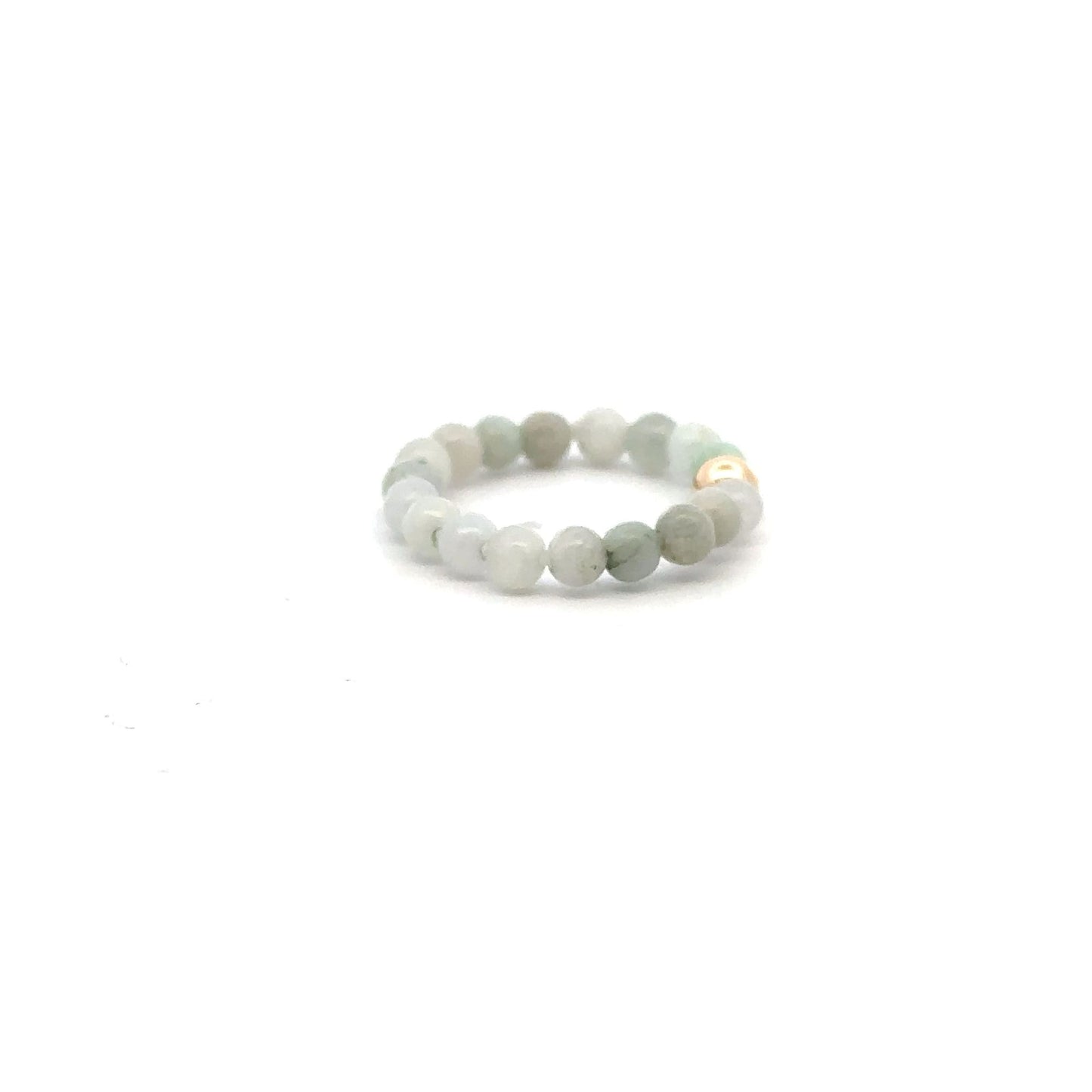 14K Gold Gemstones Stretch Ring Handmade Elastic Band - Rafant