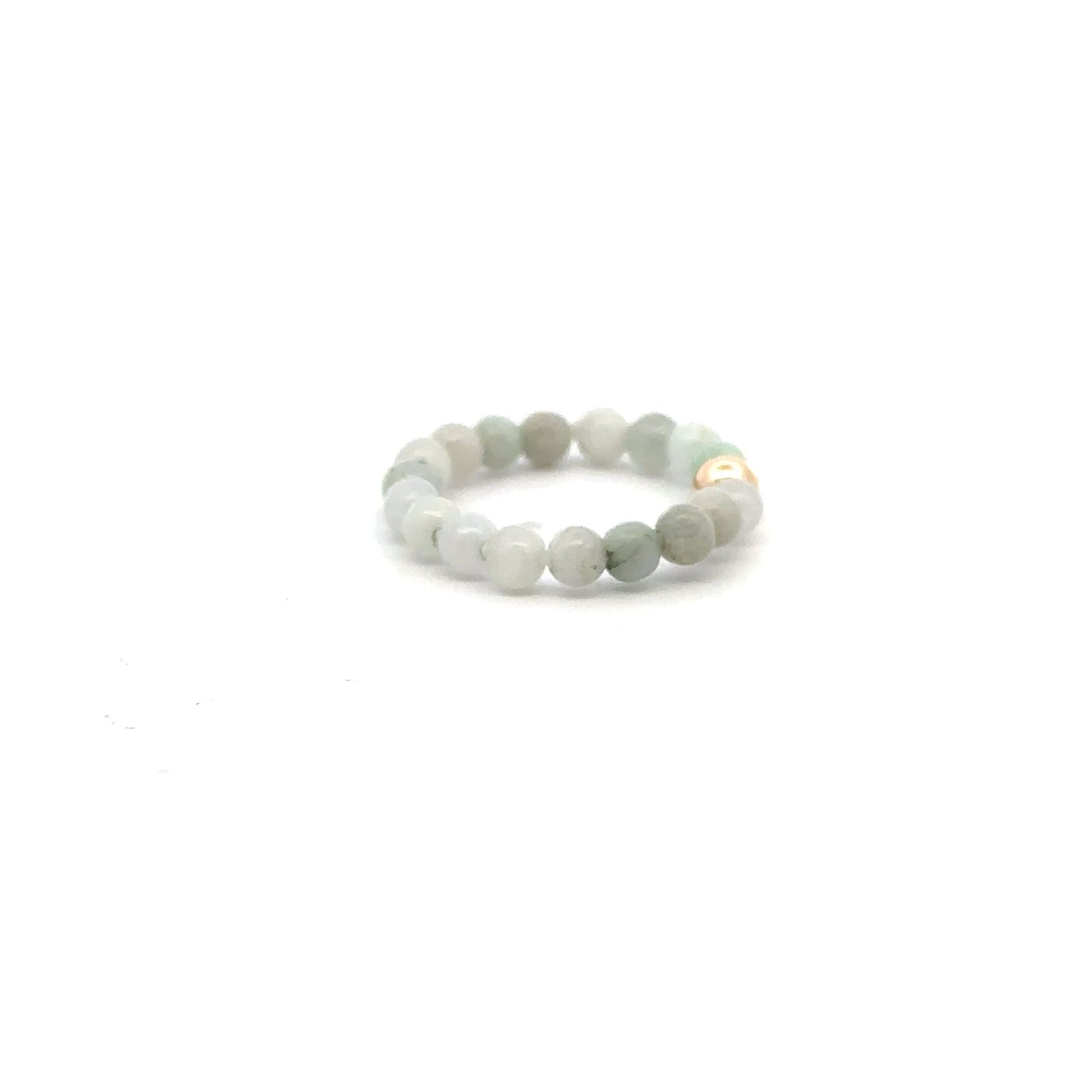14K Gold Gemstones Stretch Ring Handmade Elastic Band - Rafant