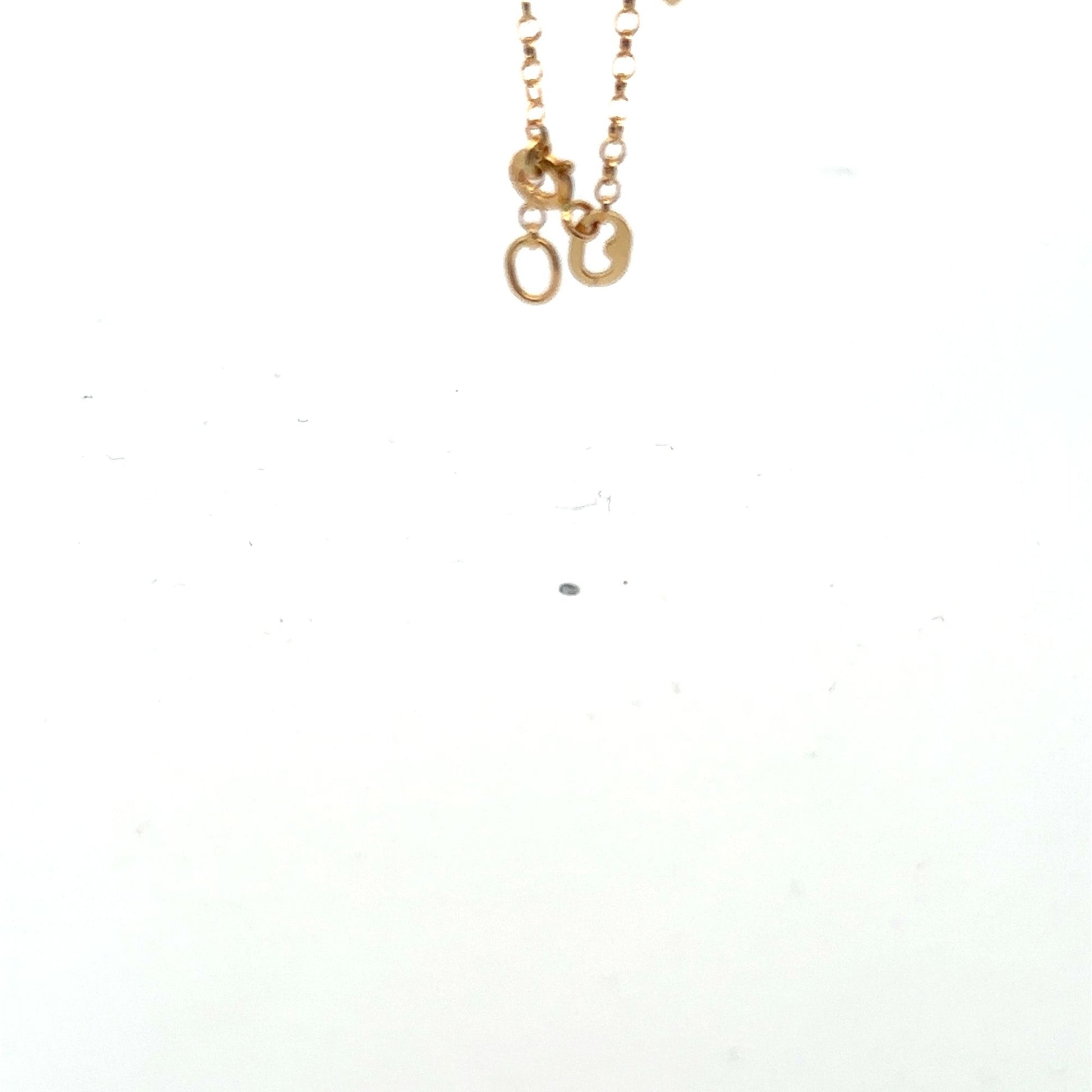 18K Gold Bracelet Heart Star Charms 7 inches 2.91 grams - Rafant