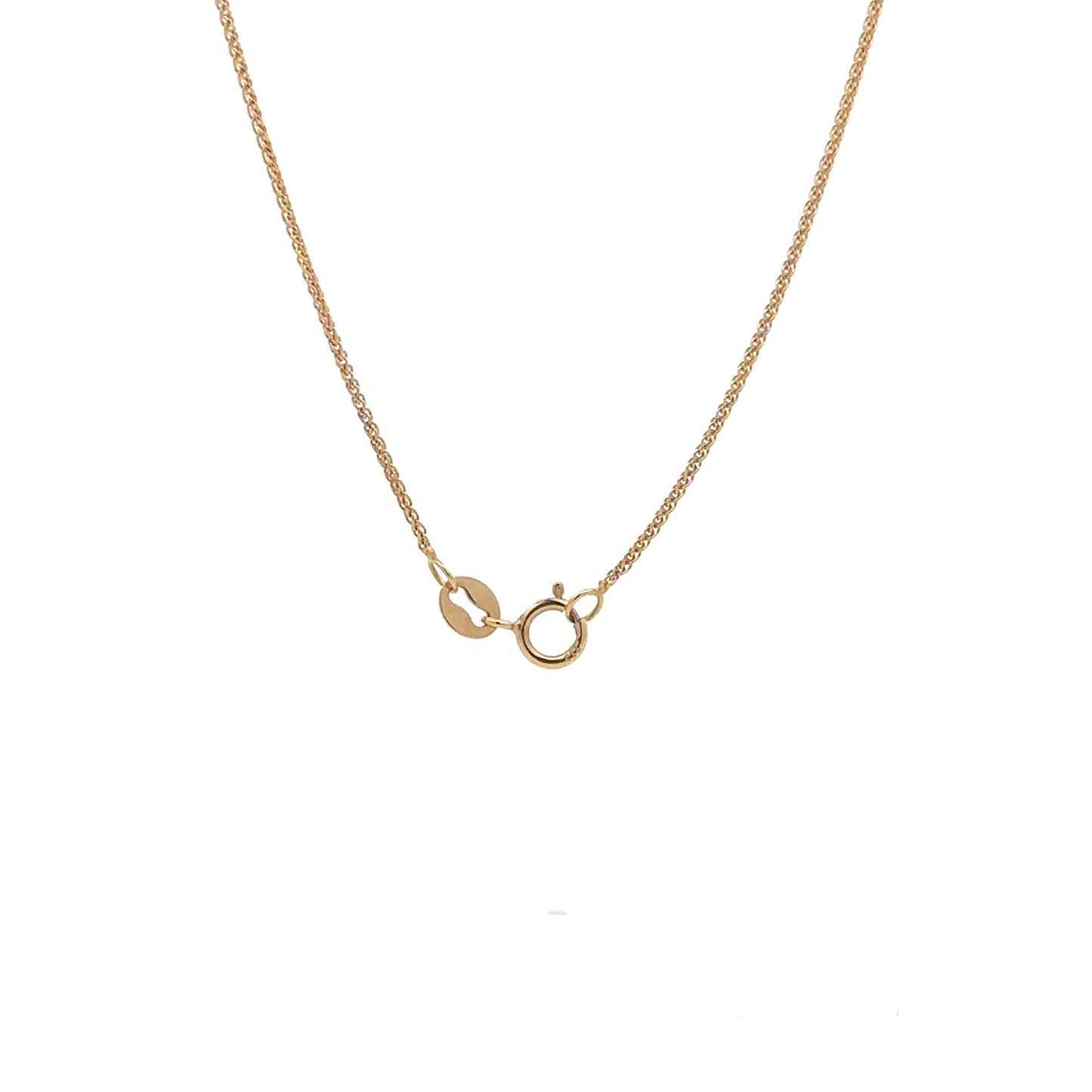 18K Gold Necklace Chain 17.75 inches Pendant Dollar Sign 2.43 grams - Rafant