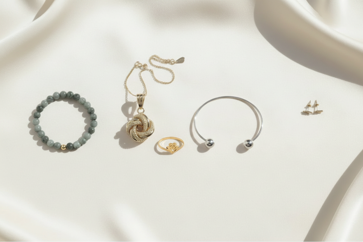 Rafant Lifestyle Flat Lay with Claddagh Ring