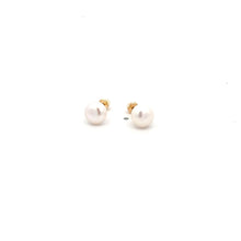 Load image into Gallery viewer, 14K Gold Stud Earrings Freshwater Pearl Screw Back Type - Rafant
