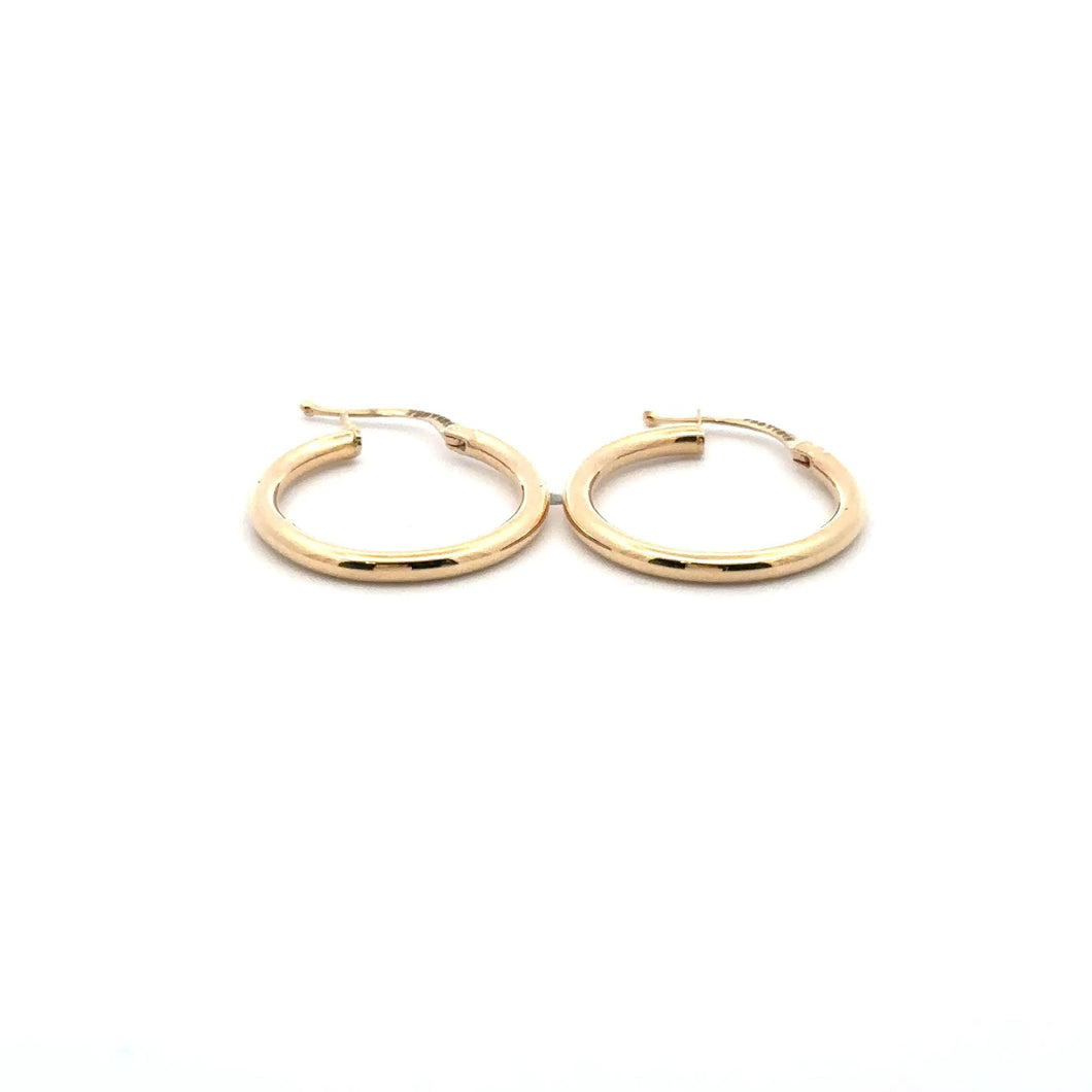 18k Gold Hoops Earrings Small - Rafant